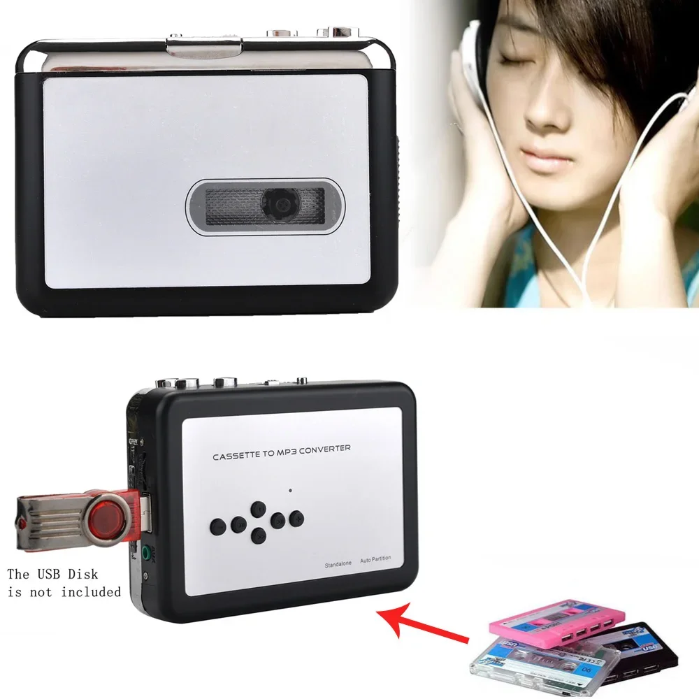 

Ezcap231 Old Cassette Tape To MP3 Converter Save To USB Flash Drive U Disk ,Walkman Player, Auto-reverse Recording NO Need PC