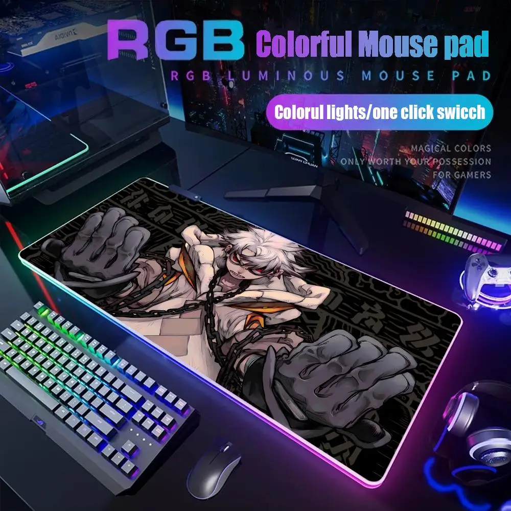 

Коврик для мыши Gachiakuta Gamer RGB с подсветкой, большой игровой коврик для стола, аксессуары для геймеров