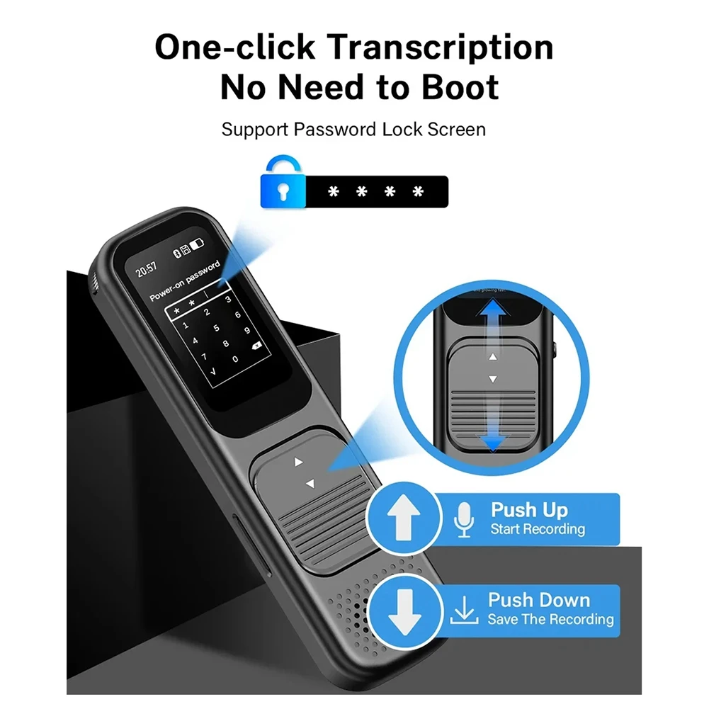 Recorder P10 Professional Digital Voice Recorder with Playback MP3 Music Player Noise Reduction Small Sound Recorder