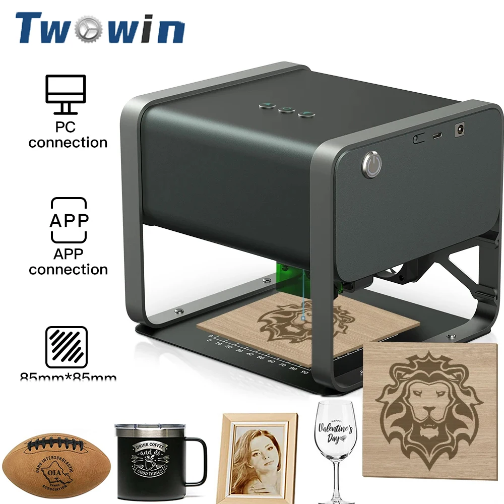 

Laser Engraver TX Mark Printer Cutter Woodworking Machines Plastic 5500mw Bluetooth Mini Laser Engraving Marking Machine