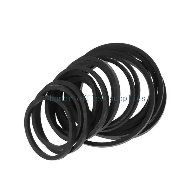 

K43B 20Pcs 1.5mm Mix Cassette Tape Machine Belts Assorted Square Rubber Belt 25-170mm