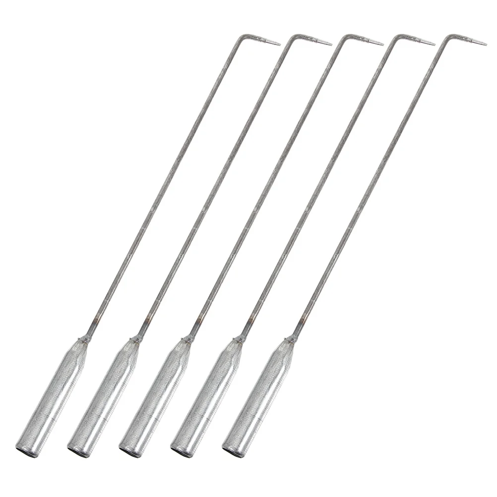 

5Pcs Fire Poker Set Heavy Duty Steel Fireplace Tools Upgraded Handheld Fire Pit Poker Indoor Outdoor Campfire Accessories