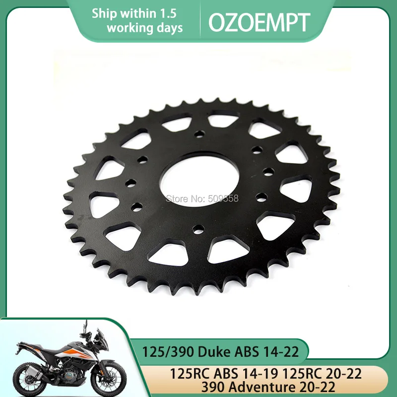 

OZOEMPT 520-45T Motorcycle Rear Sprocket Apply to 125/390 Duke ABS 14-22 125RC ABS 14-19 125RC 20-22 390 Adventure 20-22