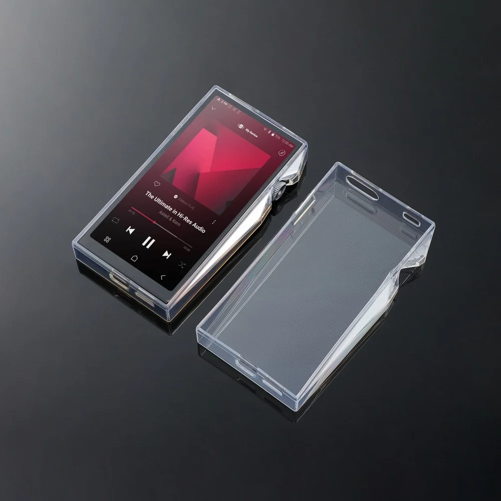 Para iRiver Astell & Kern SP4000 funda protectora de piel cubierta suave con película de vidrio templado frontal