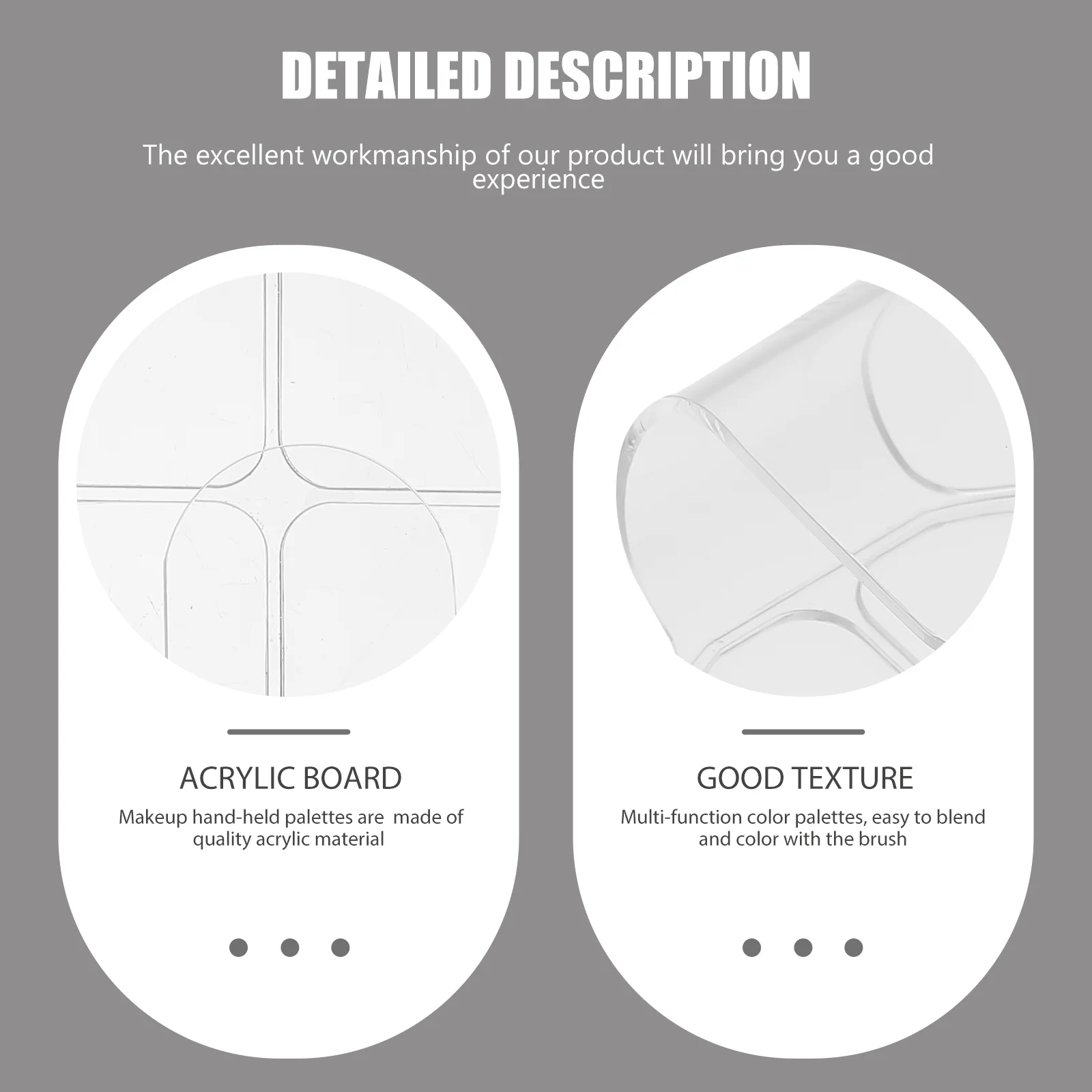

2 Pcs Mixing Plate for Makeup Foundation Palette Tray Manicure Clear Small Handheld