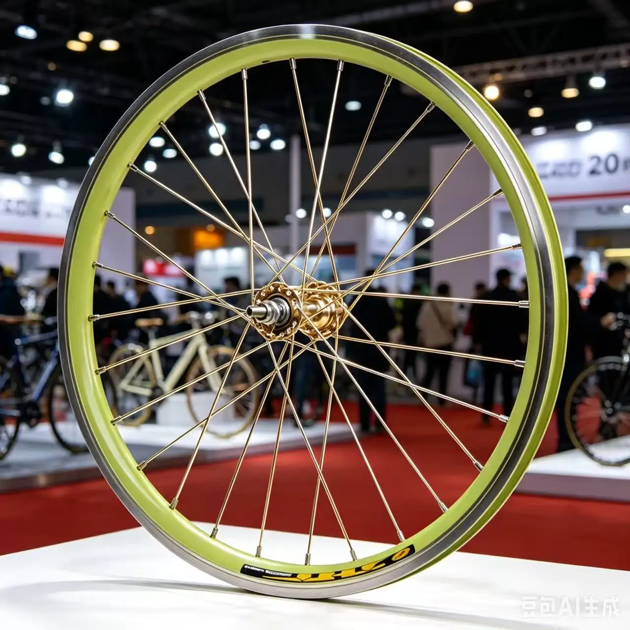 20 Inch Aluminum Folding Bicycle Wheel Set, Fit 20x1.75 Tires, Support Caliper/V-Brake/Coaster Brake