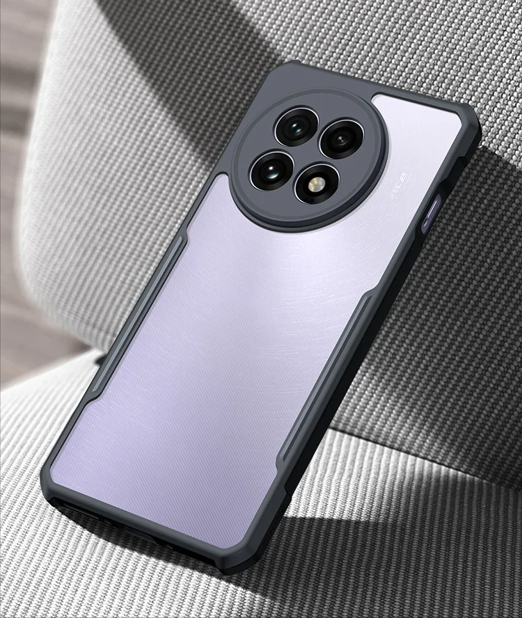 Funda para Xundd funda para OnePlus ACE 5, 5 Pro, 13R Airbags a prueba de golpes PC + marco de TPU funda trasera transparente para teléfono