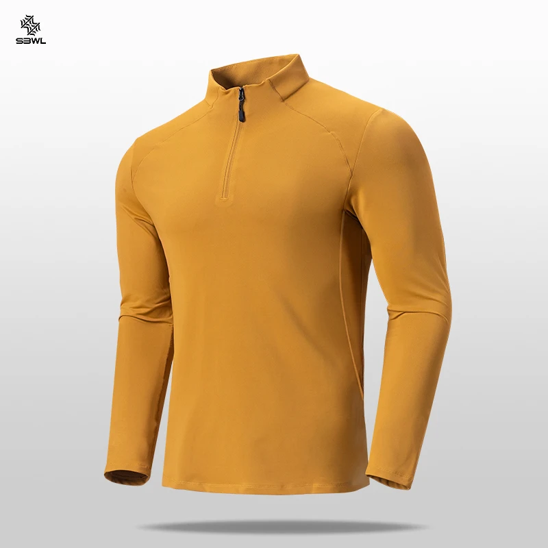 SBWL Men\'s high quality cycling hiking outdoor sports long sleeve T-shirt leisure speed dry running fitness sports clothing Tops