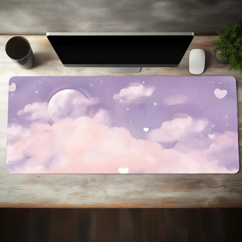

Anime Cat Ear Mouse Pad, Non-Slip Gaming Mouse Pad with Rubber Base for PC Laptop Desk
