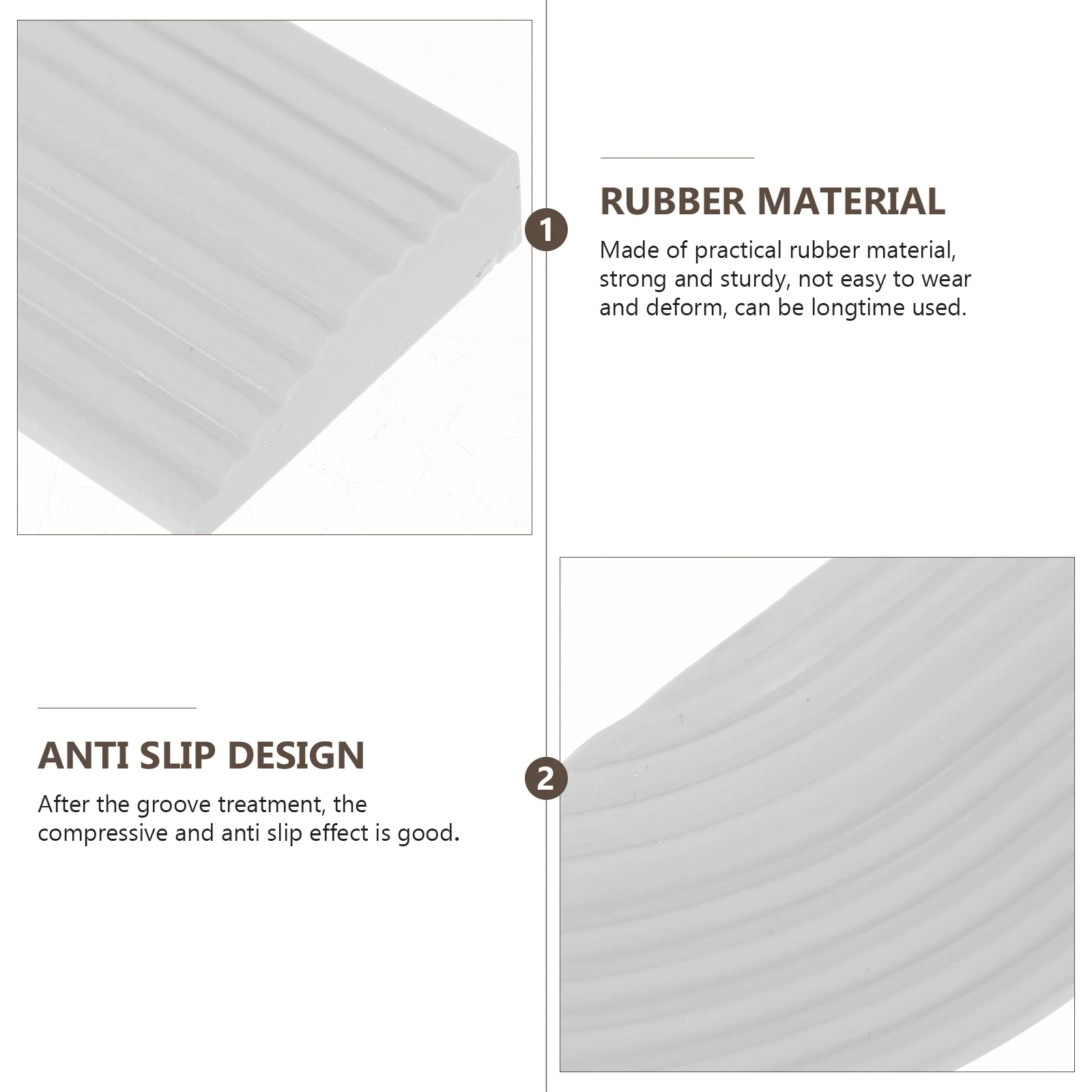 

1Set Rubber Sweeping Robot Ramp Compact Lightweight Threshold Pad Home Door Step Entry Ramp Mat for Vacuum Cleaner Wheelchair