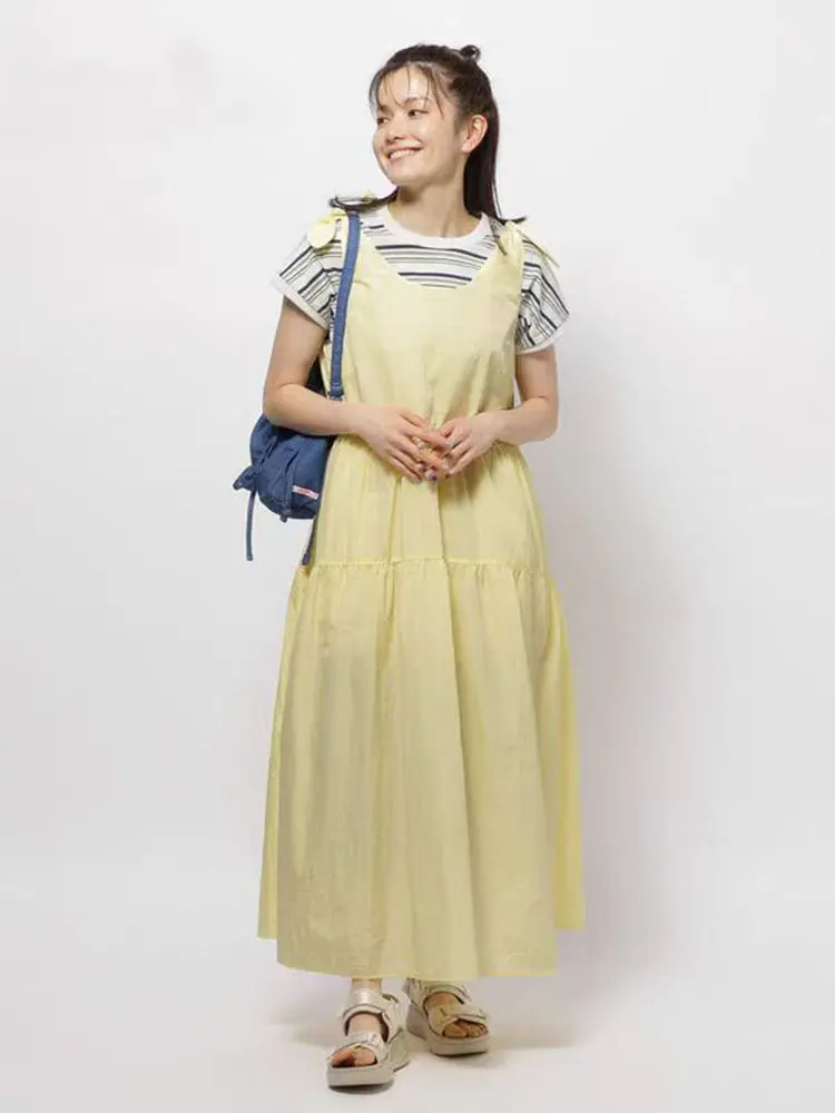 

Gagarich Summer New Design Shoulder Strap Strap Rabbit Ear Sleeveless A-line Dress Women