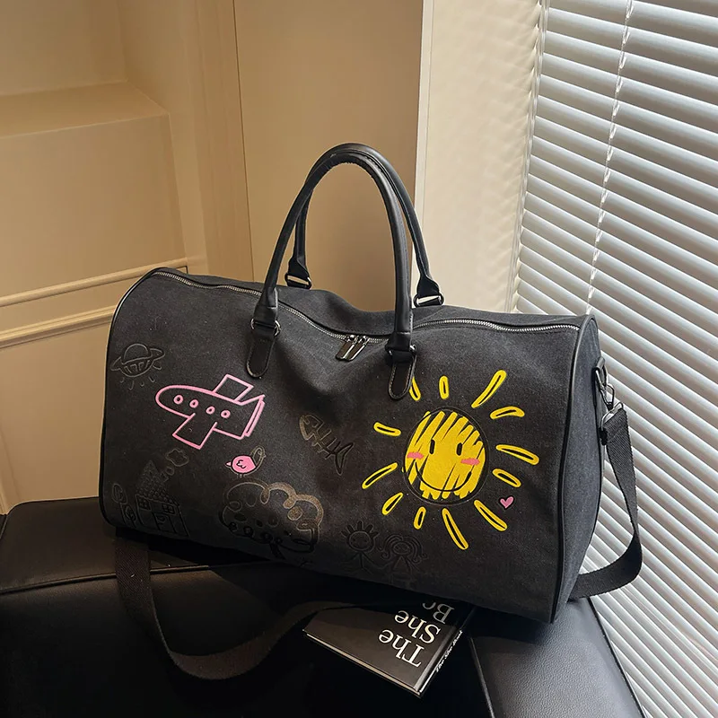 

Graffiti Personality Travel Bag For Women Printed Handbag Business Trip Luggage Bag Outdoor Storage Handbags Gifts On Sale
