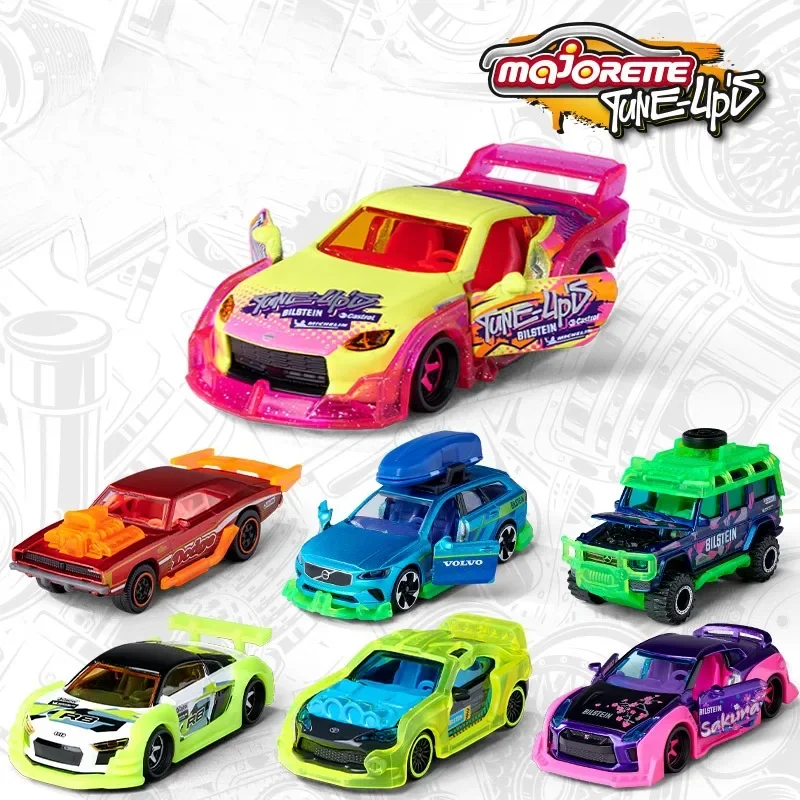 Original Majorette S3 Tune Up\'s Assemble The Modified Car Simulated Alloy Car Anime Action Figure Model Toys Gifts Collection