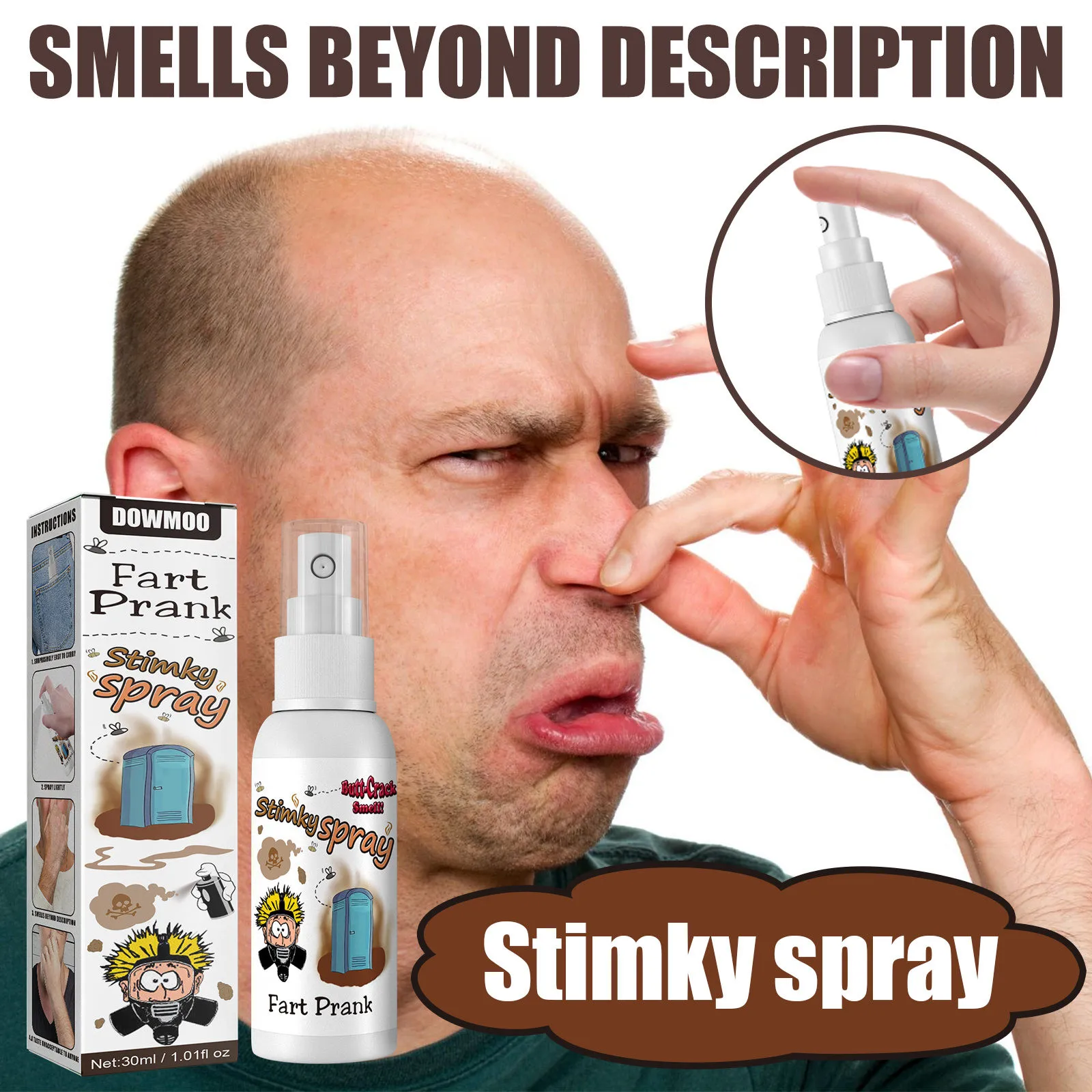 Super Trickster Spray 30ml Novelties Liquid Fart Gag Prank Joke Spray Can Stink Bomb Smelly Stinky Gas