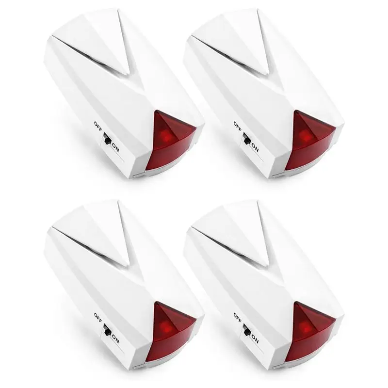 

Инновационная сигнализация об отключении электричества, 4 шт., громкая сирена 118 дБ, белый пластиковый корпус со светодиодной подсветкой, 110-220 В, оповещение о выключении/включении, вилка стандарта США.