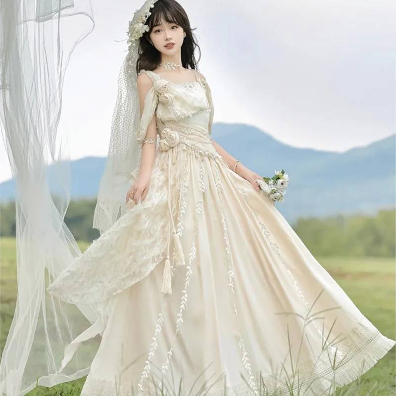 

Elegant temperament flower married sweet dress