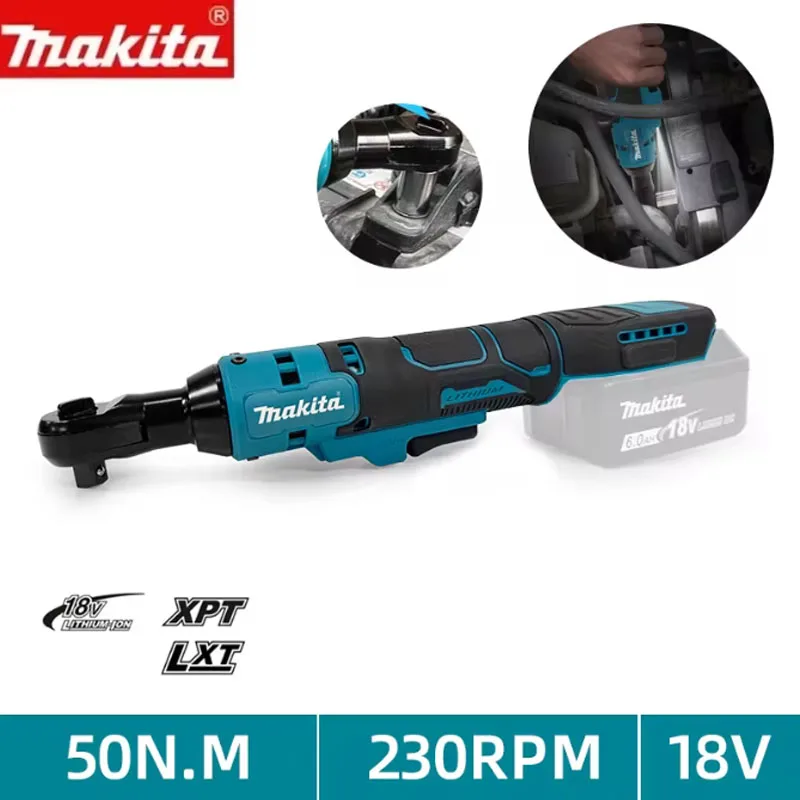 

Бесщеточный аккумуляторный угловой гайковерт Makita 18В с регулируемой скоростью и LED-подсветкой для обслуживания и ремонта