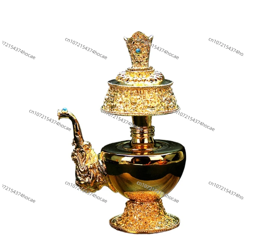 Buddhist Supplies Tibetan Gold Gilt Ben Pakistan Pot Handmade Water Bottle Water Supply Cup Trumpet