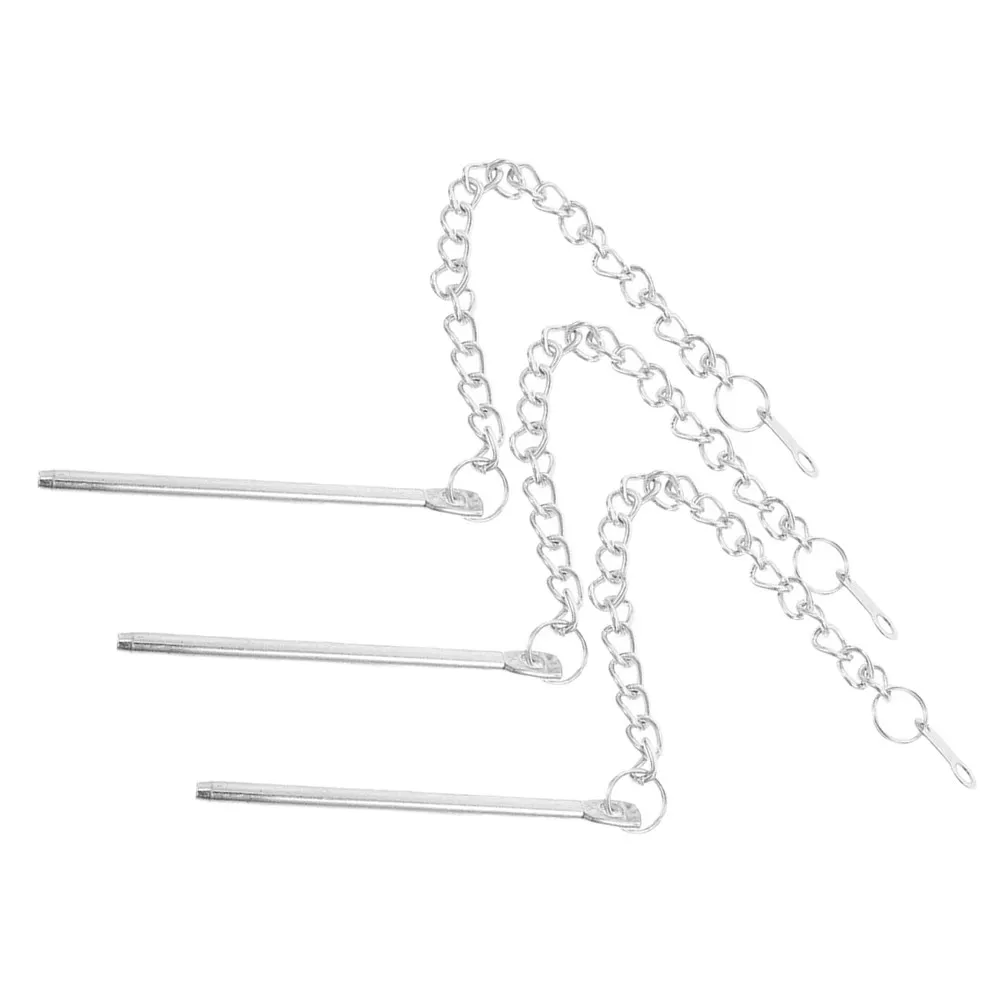 

3Pcs Patio Umbrella Pin Chain Outdoor Steel Fixing Accessories Garden Parasols Replacement Parts Stable Holder