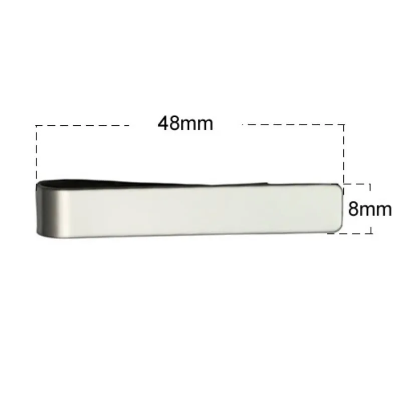 مشبك ربطة عنق من الفولاذ المقاوم للصدأ للرجال - هدية للاستخدام في مكتب الزفاف هدية للأعمال