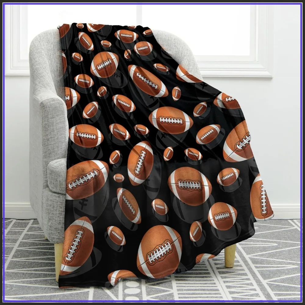 

American Football Blanket Gifts for Men Dad Husband Birthday Christmas Party Decorations Sports Themed Throw 50x60