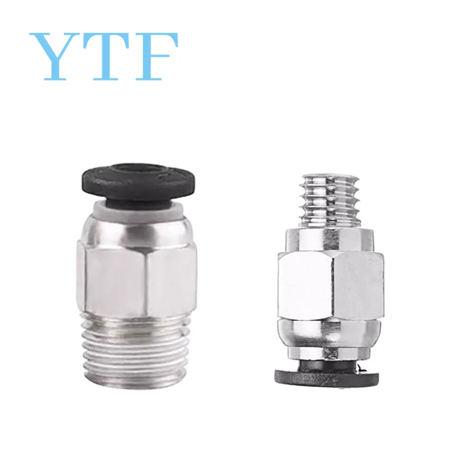 5Pcs 3D Printer Delen Door V6 Quick Connector Feed Pijp Connector M4 Diameter M10 Draad Fittings PC4-01