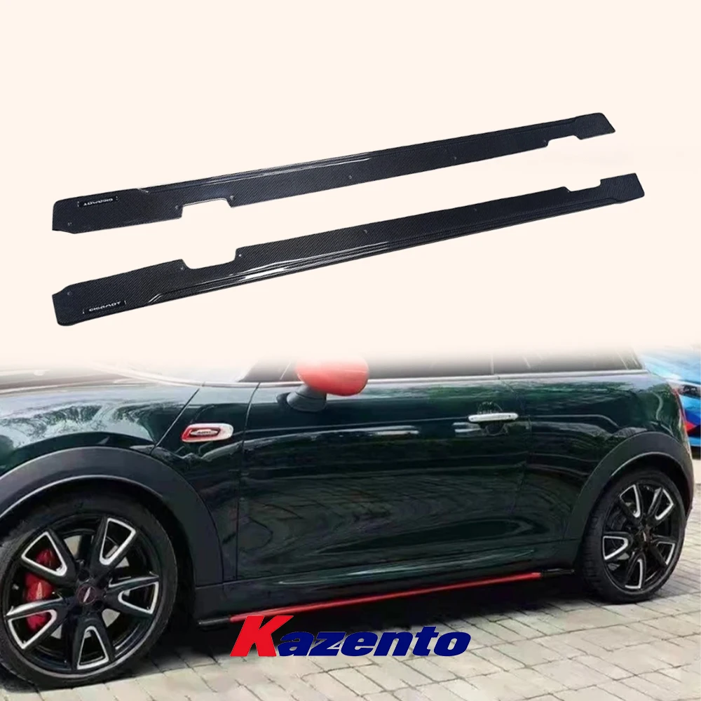 For Mini Cooper F56 Dry Carbon AG Style Body Kits Trim Side Skirts Extensions