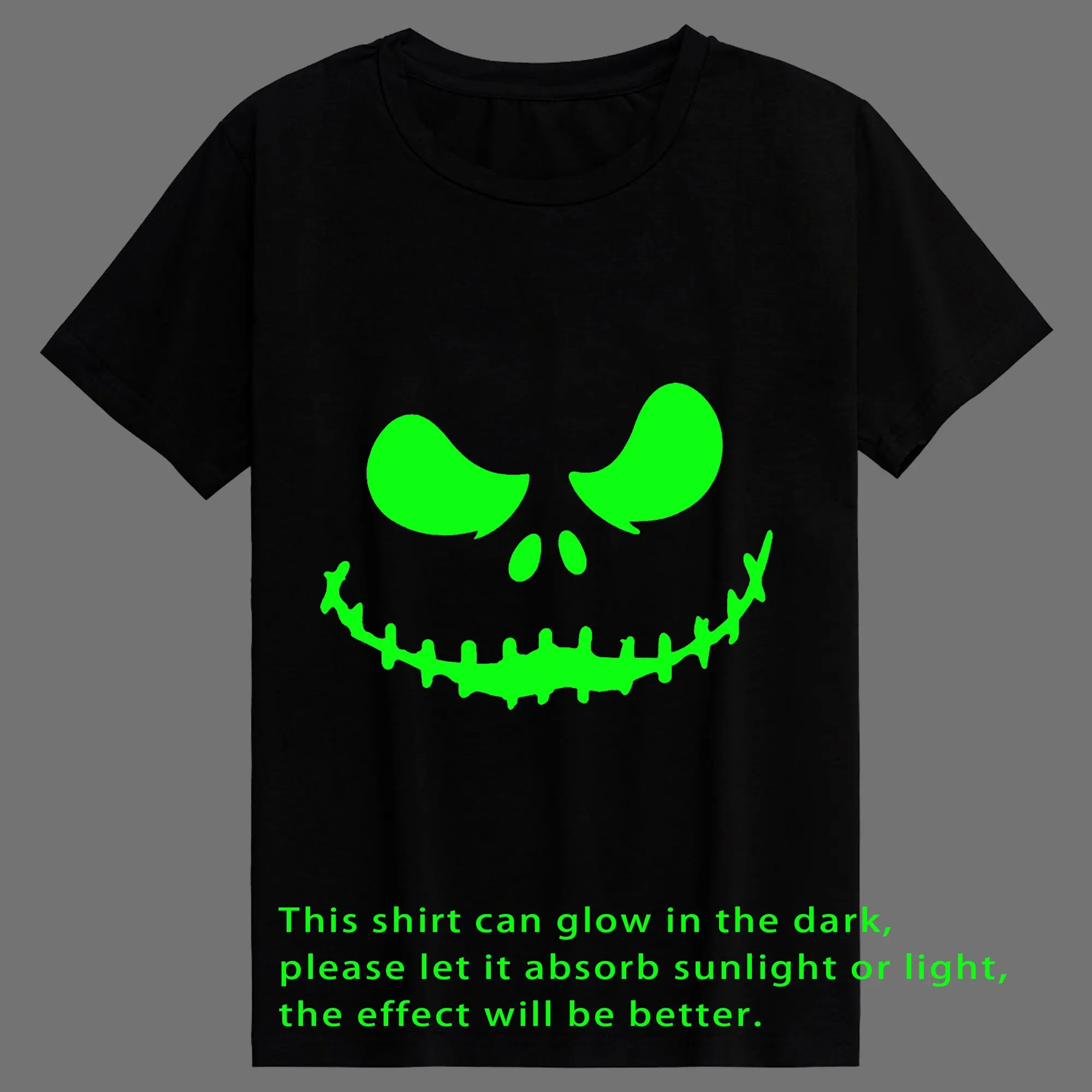 Little Hand Kids Halloween T-shirt Toddler Glow In The Dark Spooky Grimace Short Sleeve Tee Boys Girls Cotton Top for Holiday