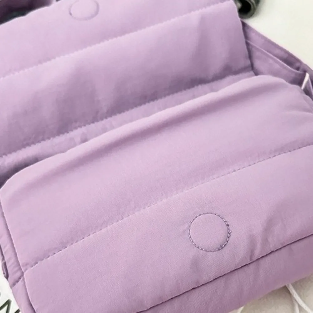 

Elegant Macaron Crossbody Bag Lightweight Multifunctional Nylon Shoulder Bag Simple Solid Color Portable Small Phone Bag Women