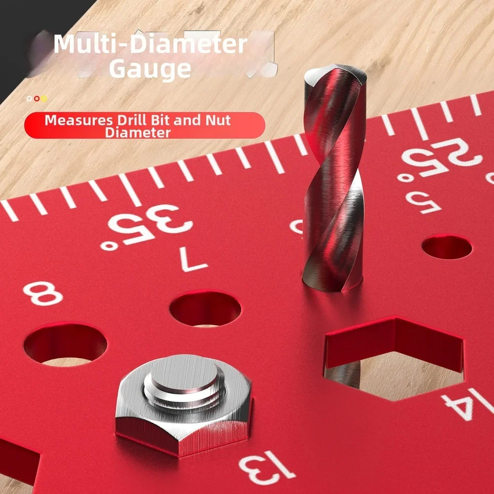 Ruler Pencil With Pen Cores Positioning Blocks Aluminum Alloy Triangle Ruler For Woodworking 45° 90° High Accuracy Set Square