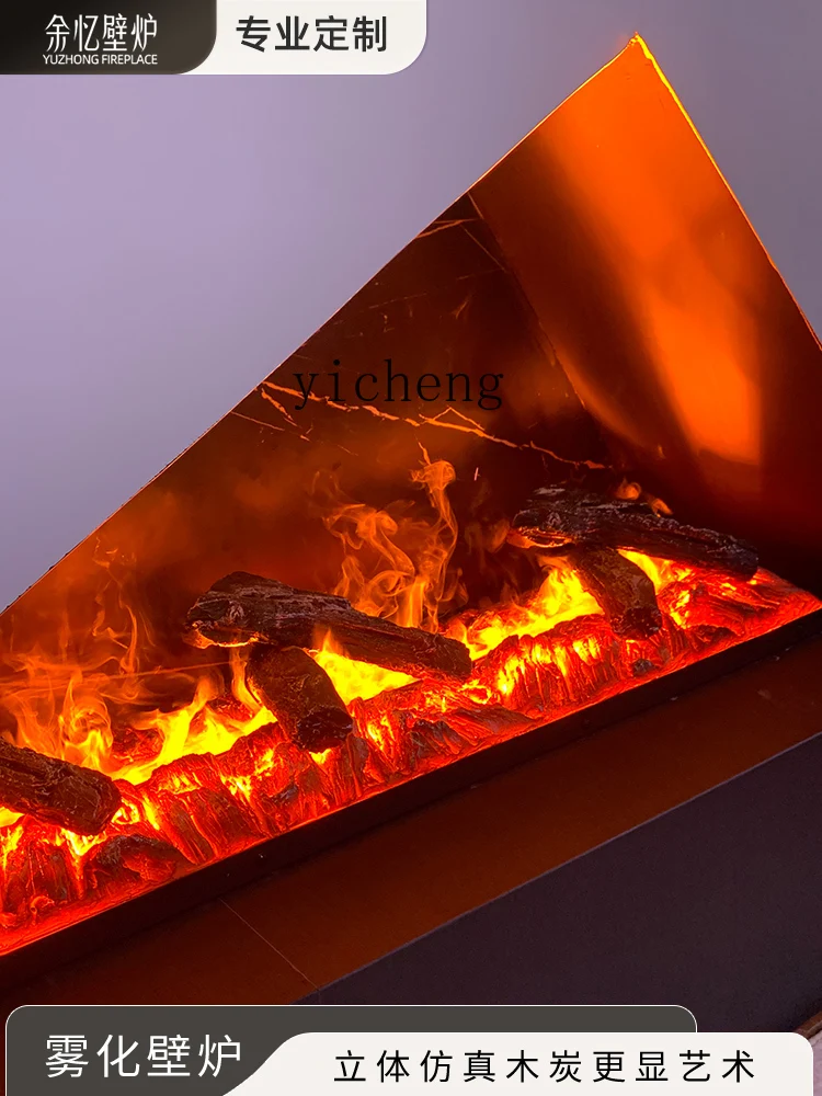 

ZYA Home Fireplace Embedded Ultra-Thin Decorative Cabinet Electronic Simulated Flame Indoor