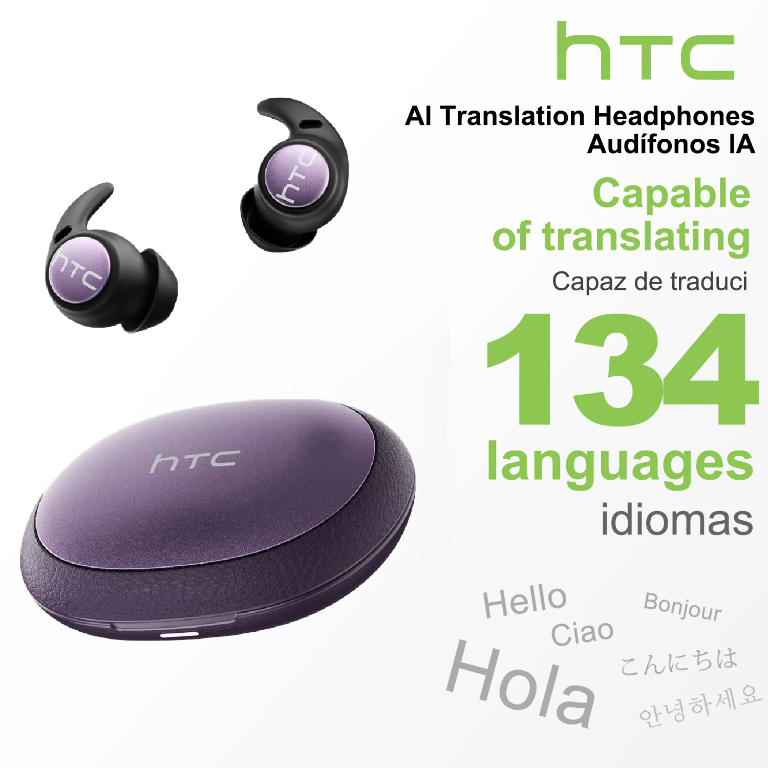 HTC NE76 AI Translator Bluetooth Earbuds
