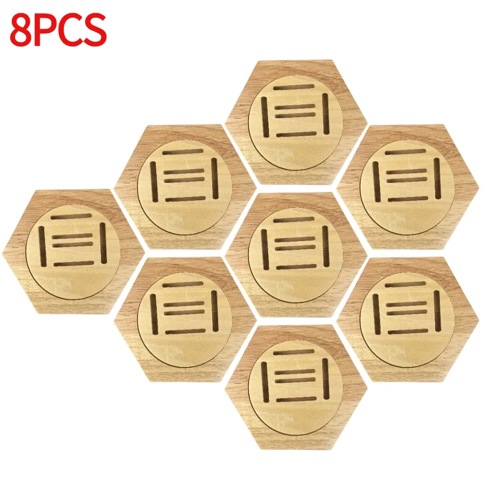 1-10 Stuks Houten Medaille Display Rekken Zeshoekige Honingraat Combinatie Medaillehouder Eer Herdenkingsdisplay Home Muur Decoratie