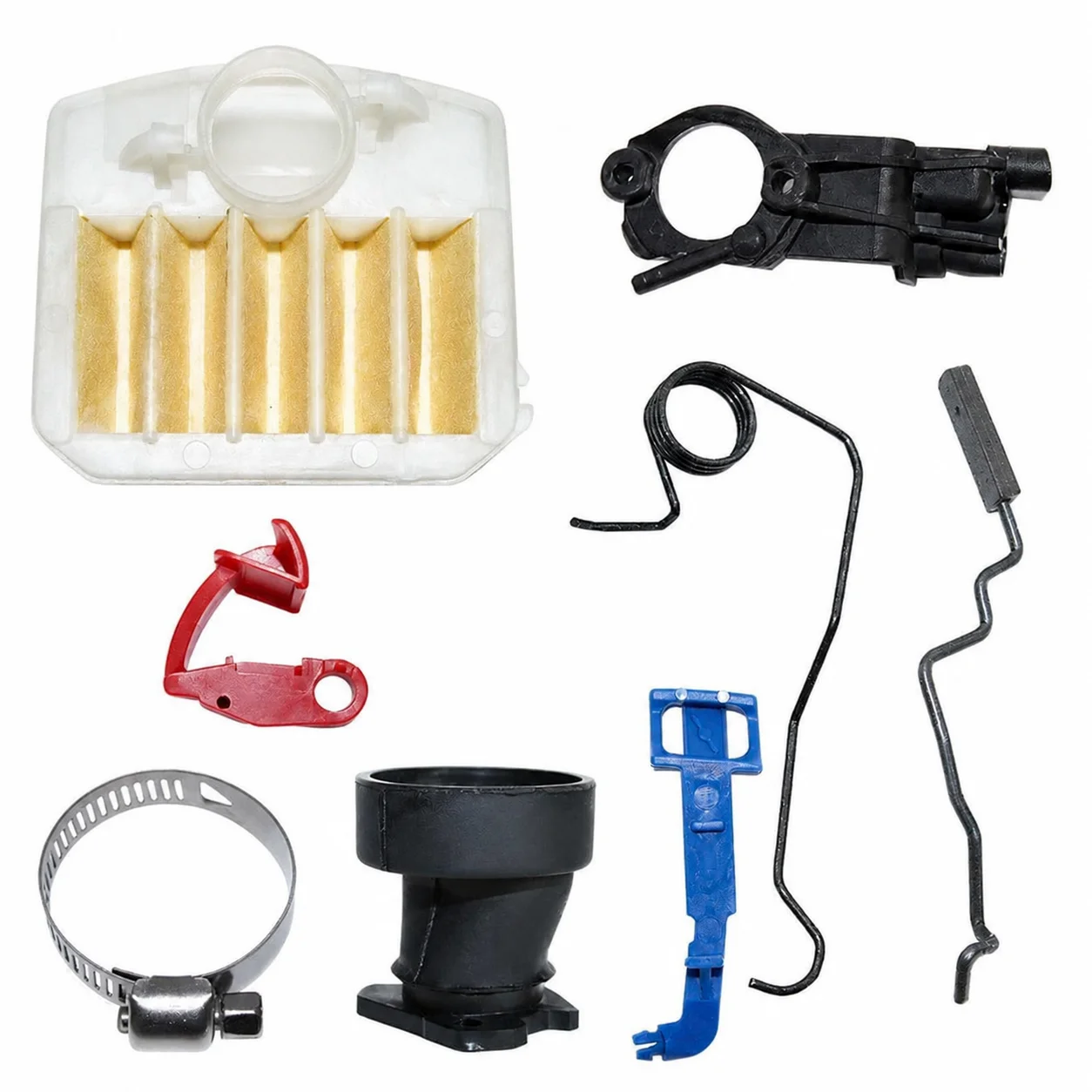 Air Filter Intake Flange Throttle Choke Rod Kit For Husqvarna 340 345 350 Chainsaw Parts Replaces 537024002 503889201 503869601