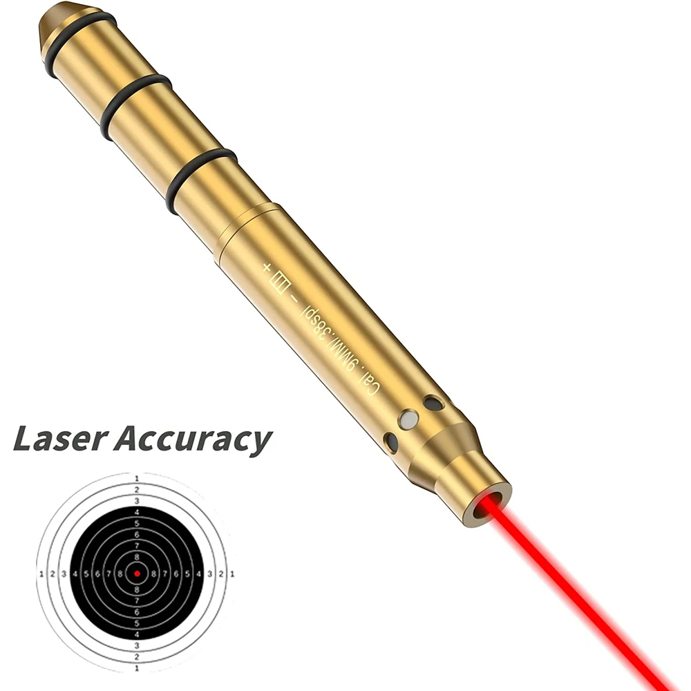 Tactical Laser Bore Sight Red Dot Laser Pointer Collimator Cartridge Boresighter for Pistols .22LR/.223 Rem/9mm/7.62mm/.308Win