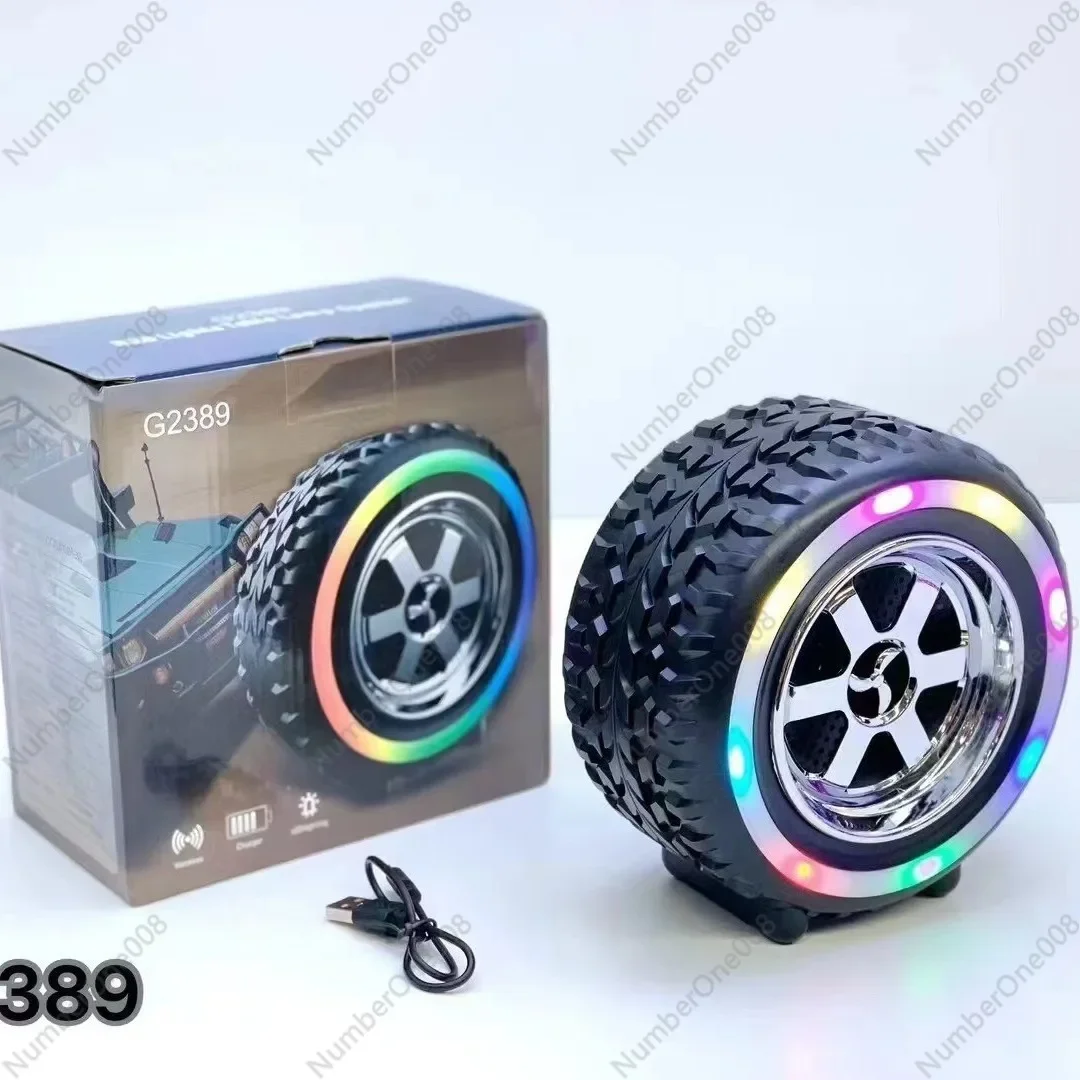 عبر الحدود المتفجرة G2389 الإطارات RGB بلوتوث المحمولة متعددة الوظائف مضخم الصوت في الهواء الطلق بطاقة TWS