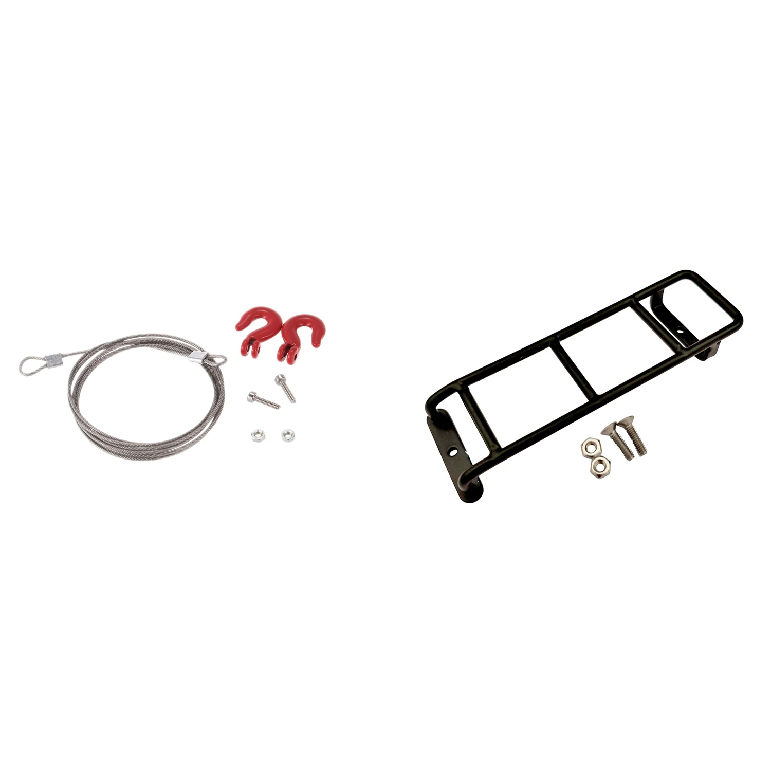 

B87B-1/10 RC Car Crawler Steel Tow Rope And Hooks Metal Straight Ladder Mini Stairs For TRX-4 RC4WD D90 D110 1/10 RC Car