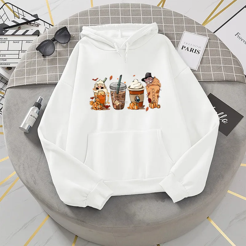 Killer Fall Coffee Halloween Patches for Cloths Heat Transfer Thermal Stickers DIY T shirt Iron on for Women Appliqued #3