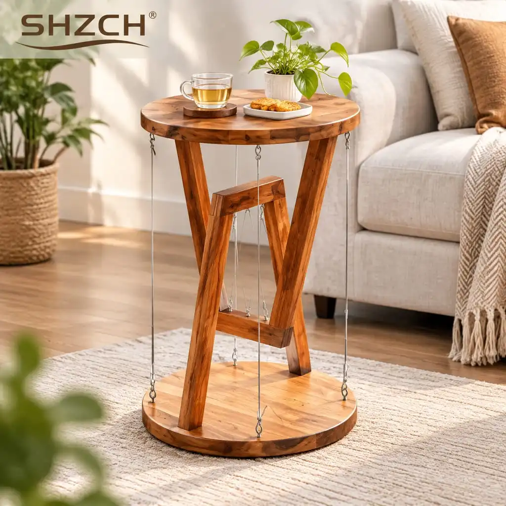 Anti-Gravity Floating Coffee Table Solid Wood Round Table for Living Room Minimalist Sofa Side Tables Creative Modern Furniture
