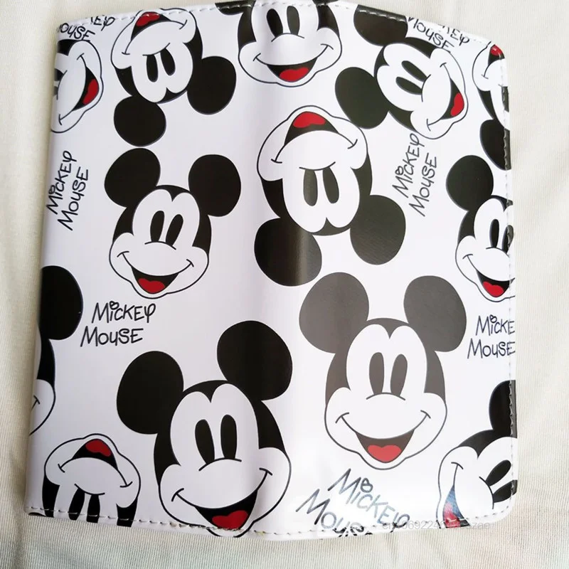 Disney Mickey Mouse Cute Cartoon Print Pocketbook Y2k Girl Style Magnetic Buckle Design Purse Fashion Trend Folding Zero Wallet