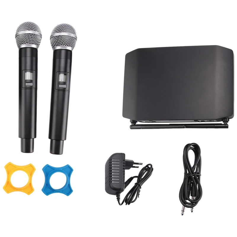 

GLXD4 Wireless Microphone 2 Channels UHF Professional Handheld Mic For Stage Party Karaoke Church Meeting