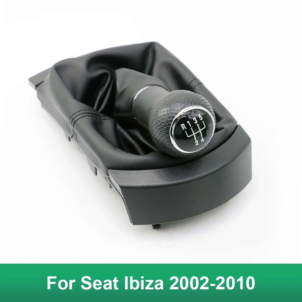 

Для Seat Ibiza 2002 2003 2004 2005 2006 2007 2008 2009 2010 Автомобильный Стайлинг 5-скоростная ручка переключения передач с чехлом из искусственной кожи