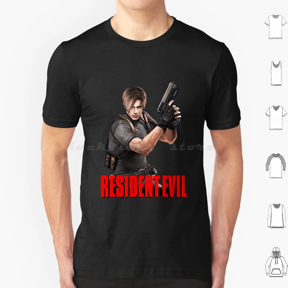 Leon S. Kennedy-Camiseta hombres mujeres niños 6xl 4 videojuego Re4 4 Remake Village Leon Kennedy videojuegos Horror 2 Zombies paraguas