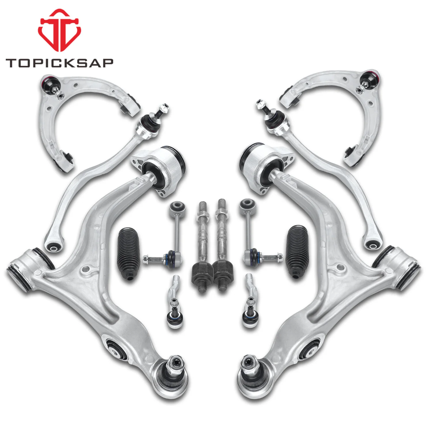 TOPICKSAP 14PC Front Lower Upper Control Arms for Porsche Panamera Sport Turismo 971 2017-2023
