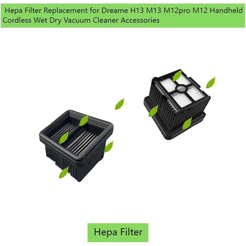 ABVI-para Dreame H13 Pro M13 M12pro M12 aspiradora inalámbrica de mano en seco y húmedo incluye piezas de repuesto de filtro de cepillo de rodillo