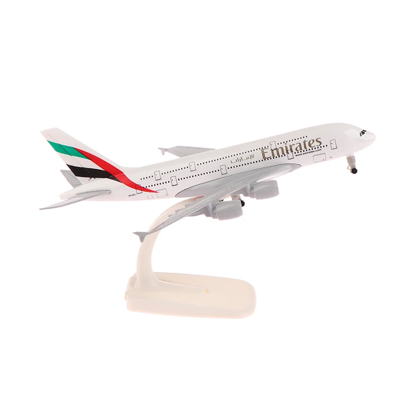 20cm 1:400 Aircraft Model Emirates Airbus A380 Metal Replica Alloy Material Aviation Simulation Children Boy Gift