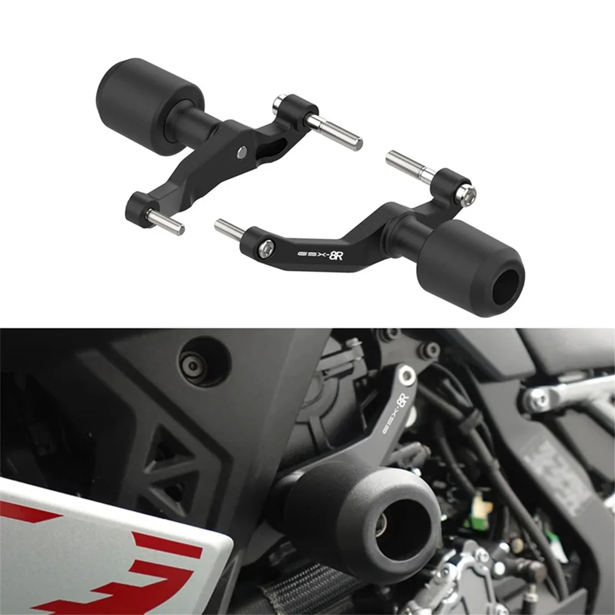 

Motorcycle Body Engine Crash Pad Anti Fall Ball Frame Sliders Crash Protector for GSX-8R GSX 8R 2024 2025
