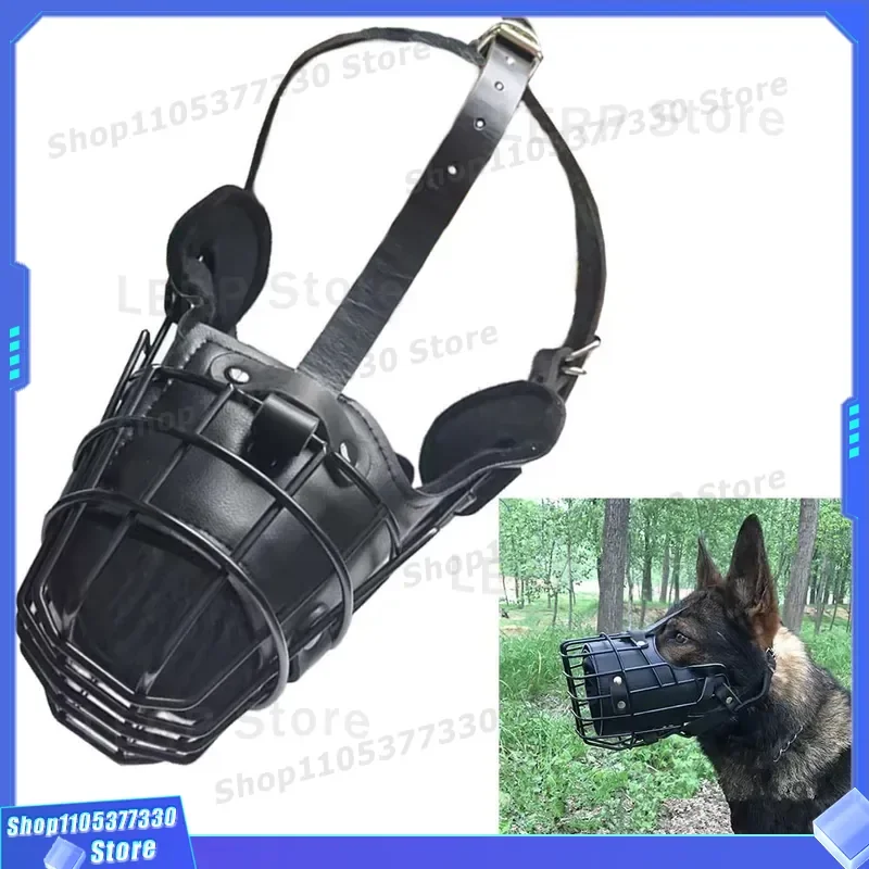 Adjustable Dog Muzzle for German Shepherd Anti Bite Bark Cage Pet Training Supplies Horse Mouth Guard Tactical Gear for Large