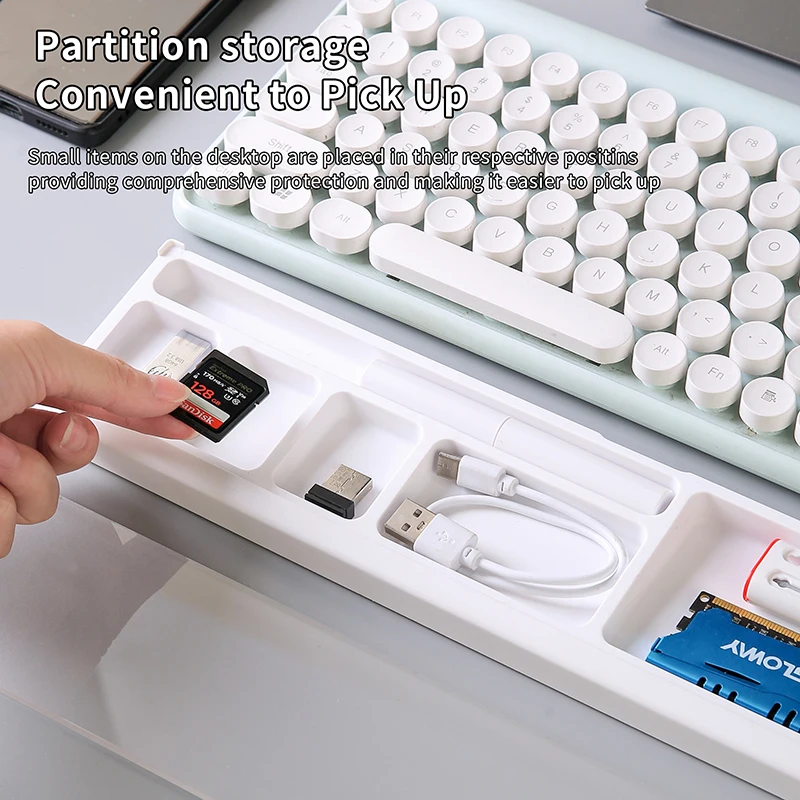 Keyboard Wrist Rest Pad Acrylic Anti-slip Support Ergonomic Palm Rest Desktop Storage Box Easy Typing For Office Gaming
