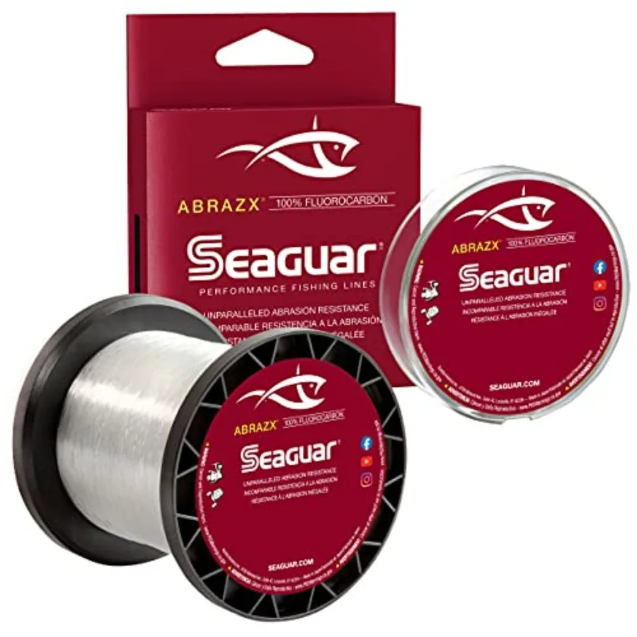

Seaguar AbrazX Freshwater Abrasion Resistant Fluorocarbon Fishing Line for Docks Rocks Weeds Logs Multiple Sizes